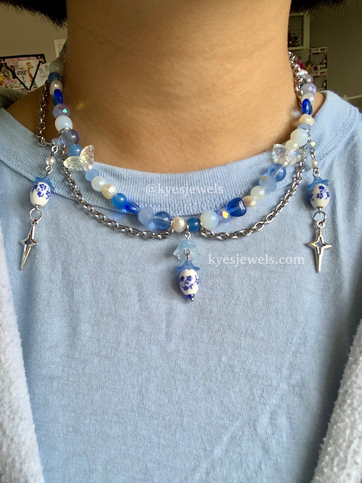 Blue Spring Necklace