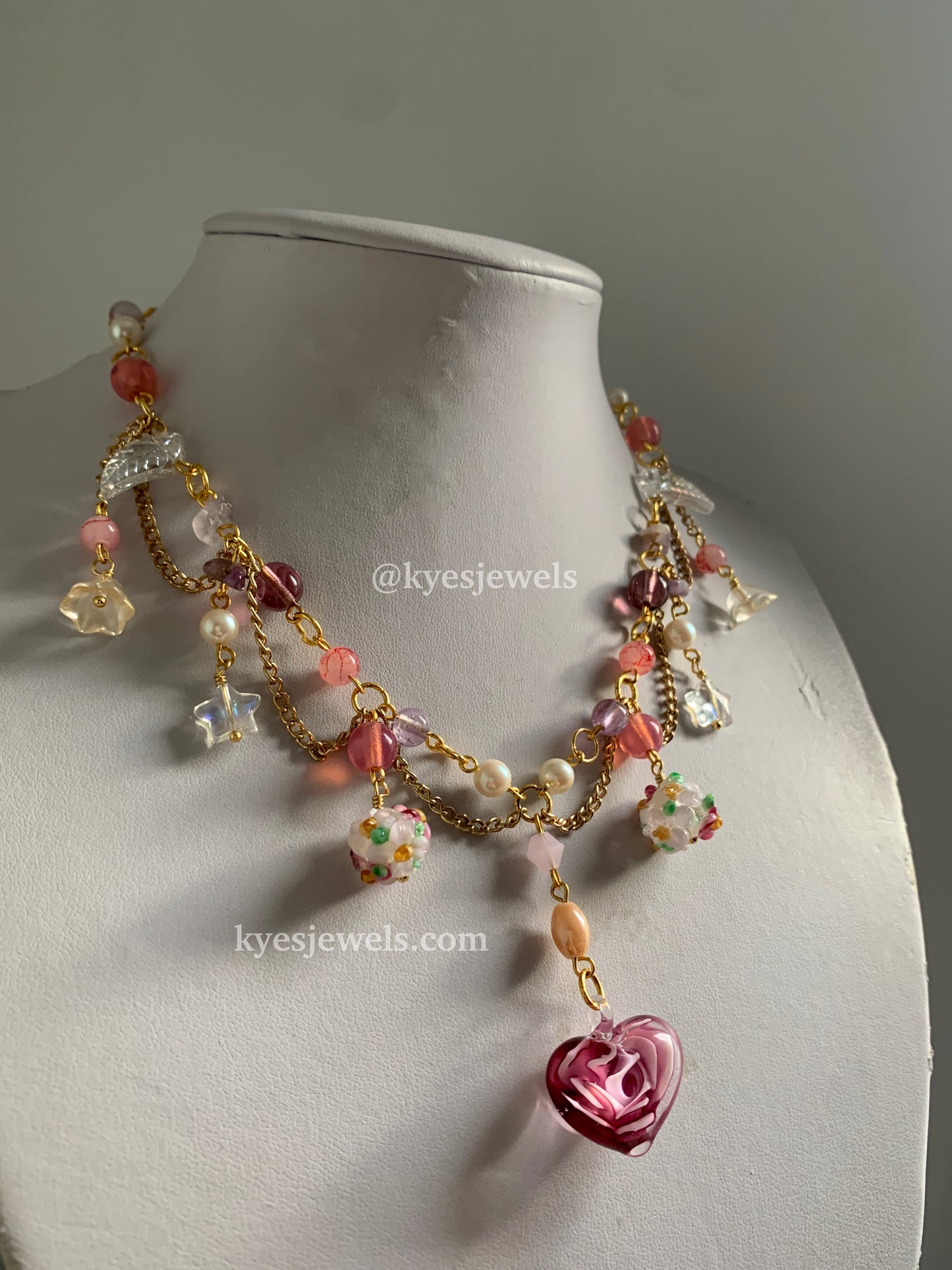 Purple Rose Necklace