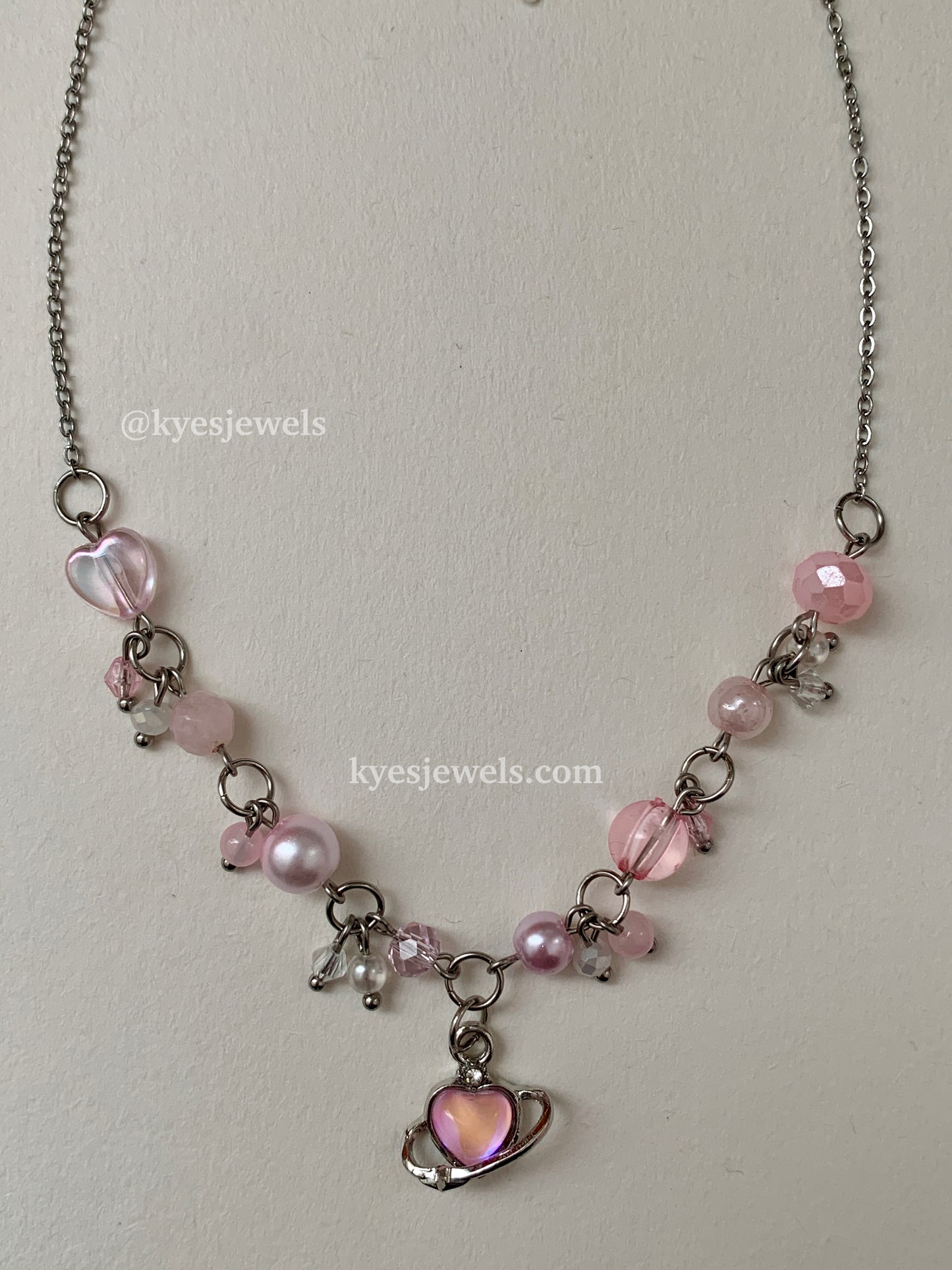 Pink Planet Necklace