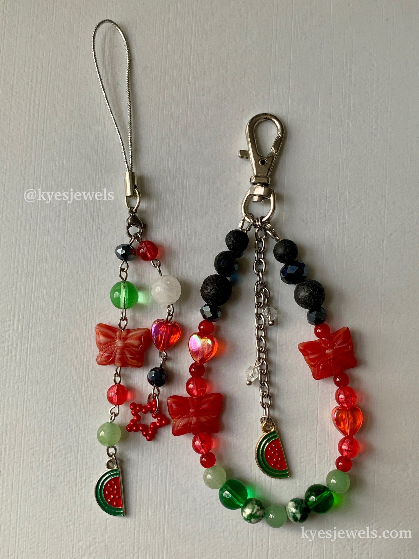 Watermelon & Orange - Phone charm / Keychain