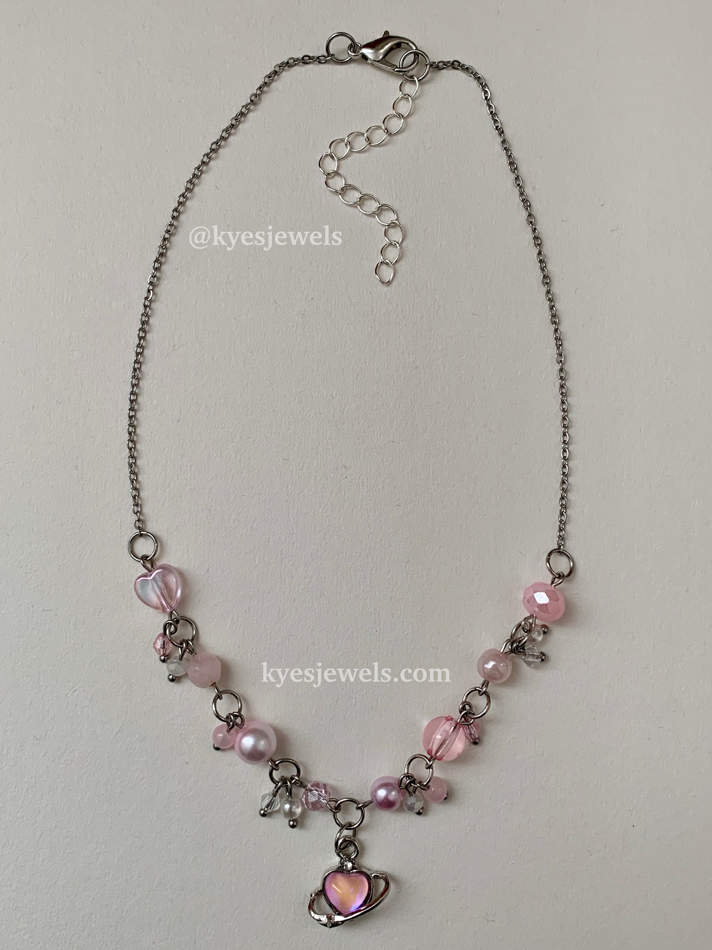 Pink Planet Necklace