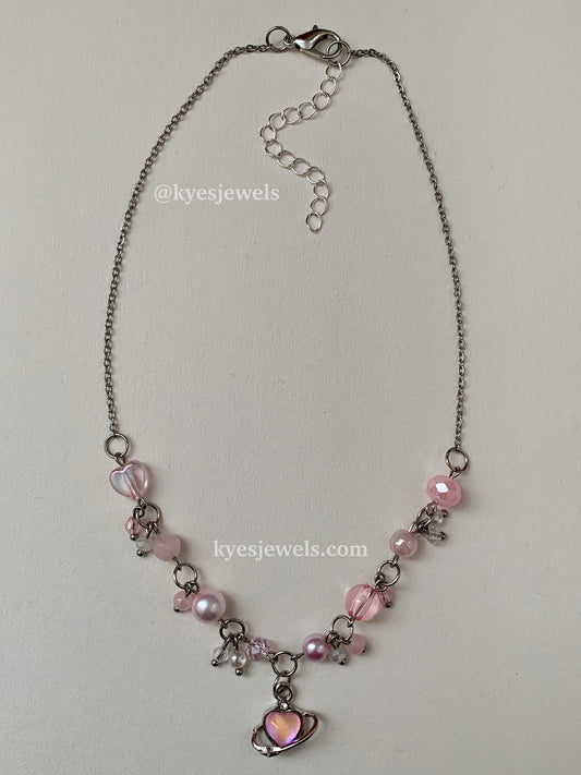 Pink Planet Necklace