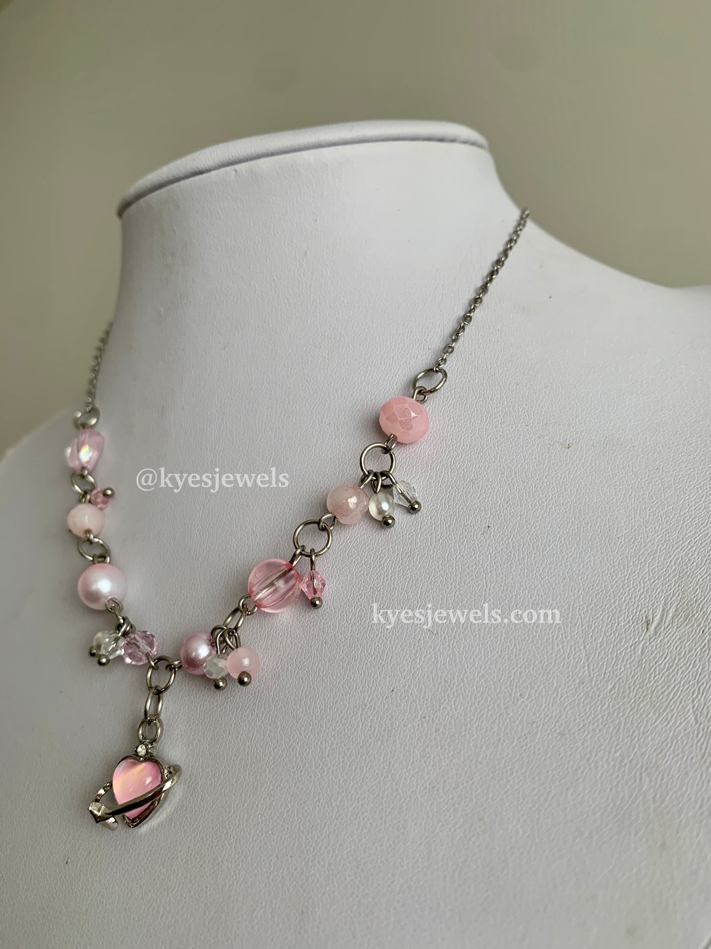 Pink Planet Necklace