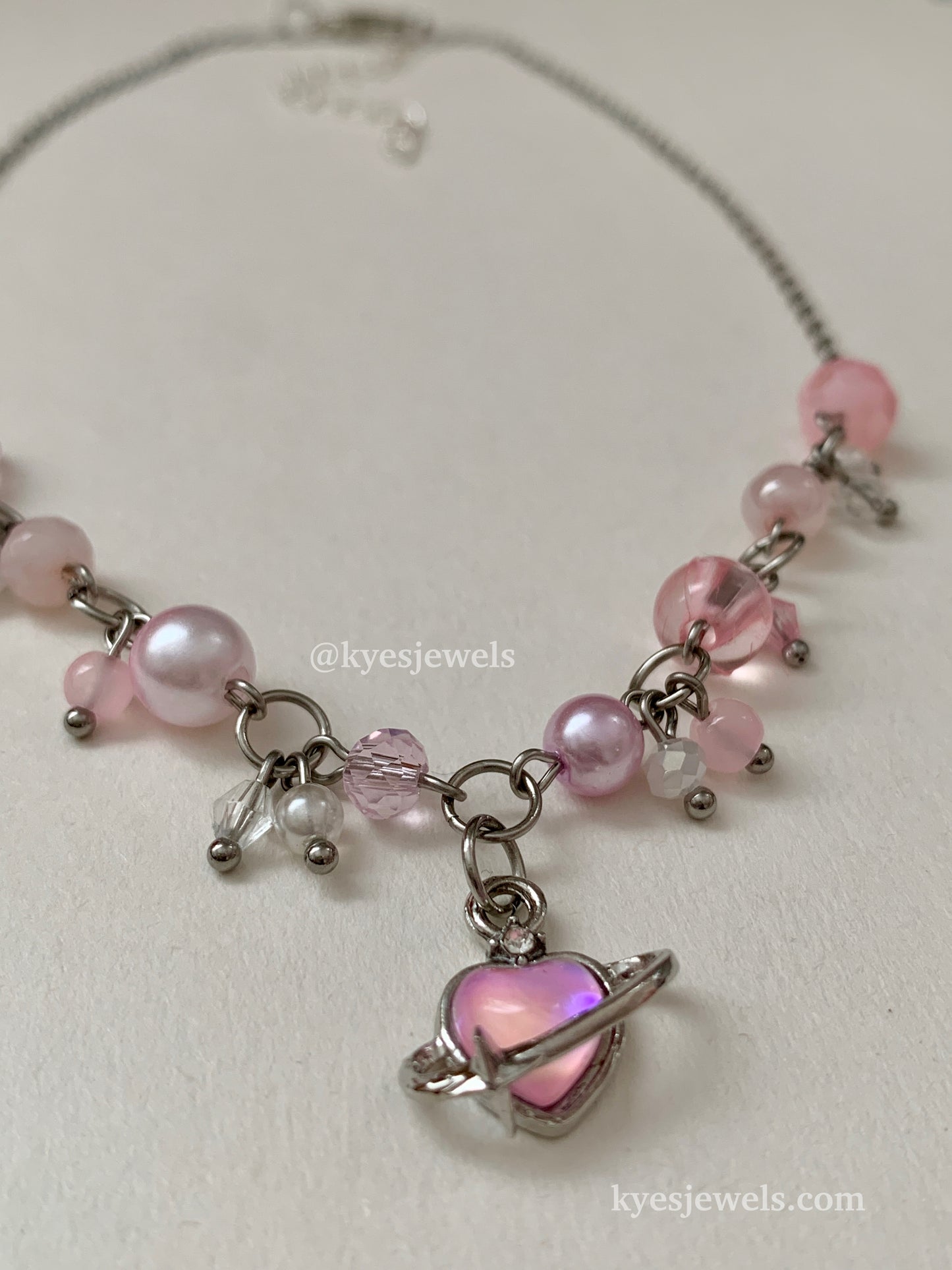 Pink Planet Necklace