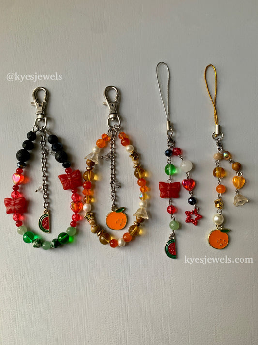 Watermelon & Orange - Phone charm / Keychain