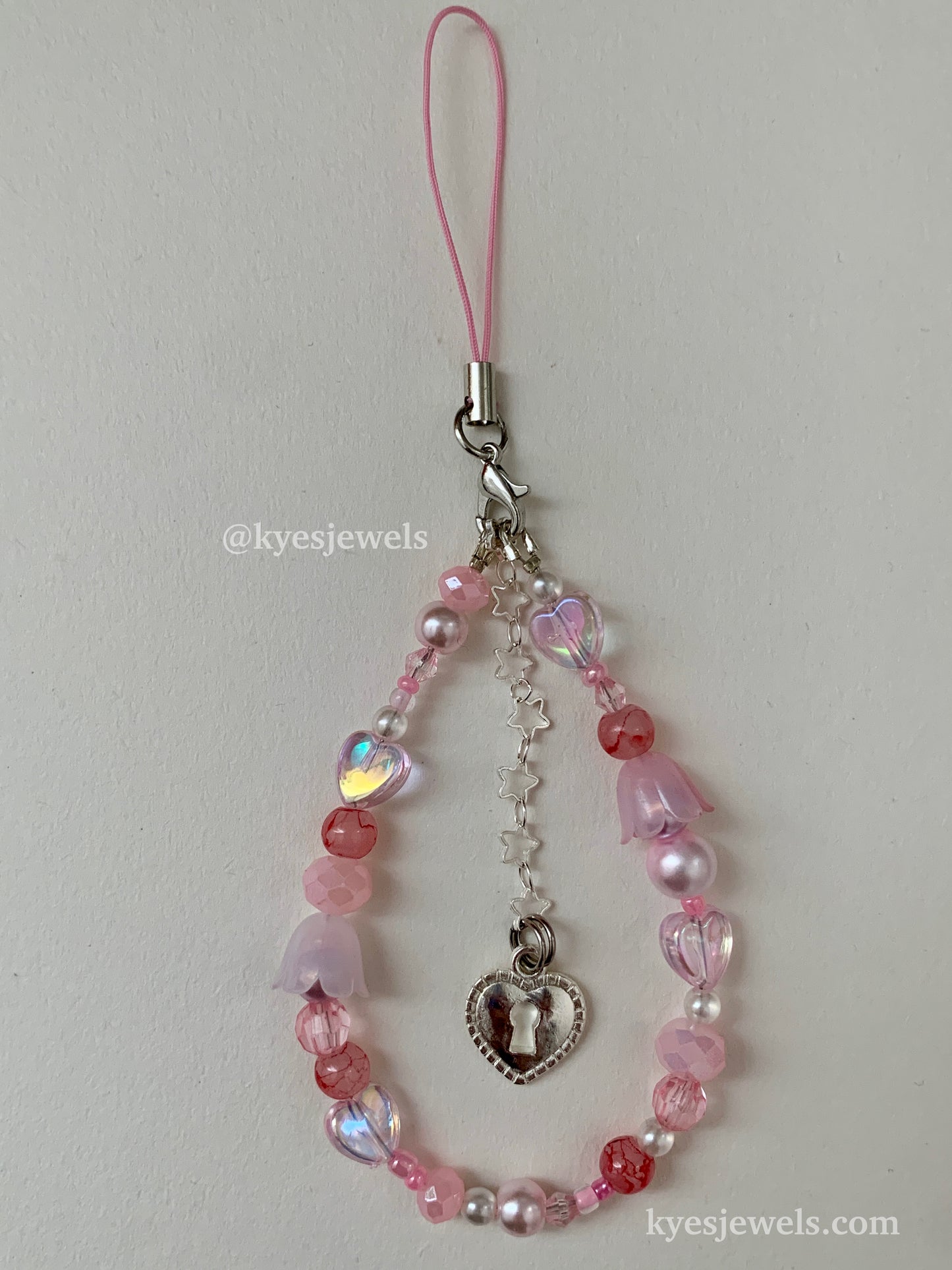 Heart Key and Locket Matching Phone Charms