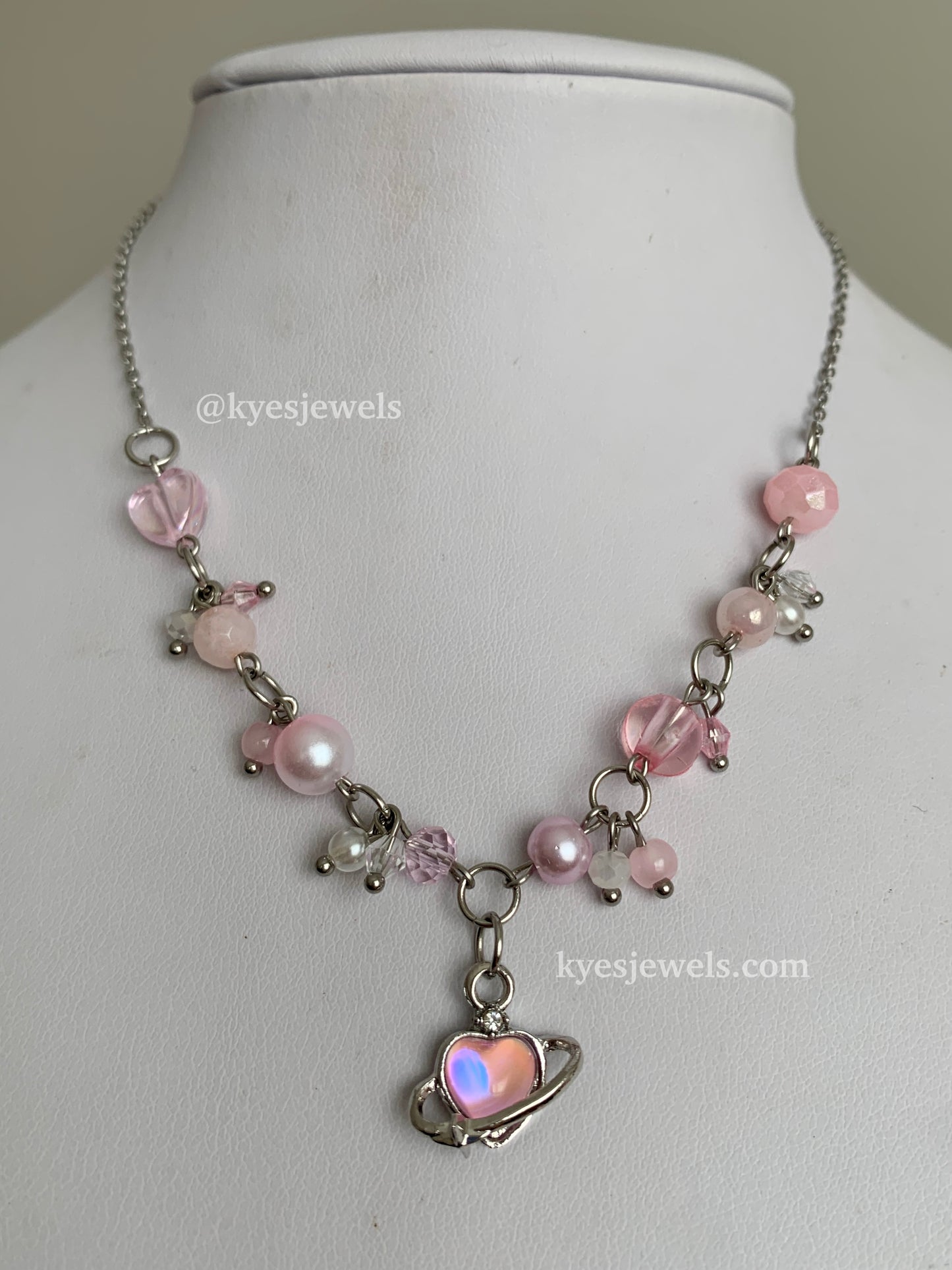 Pink Planet Necklace