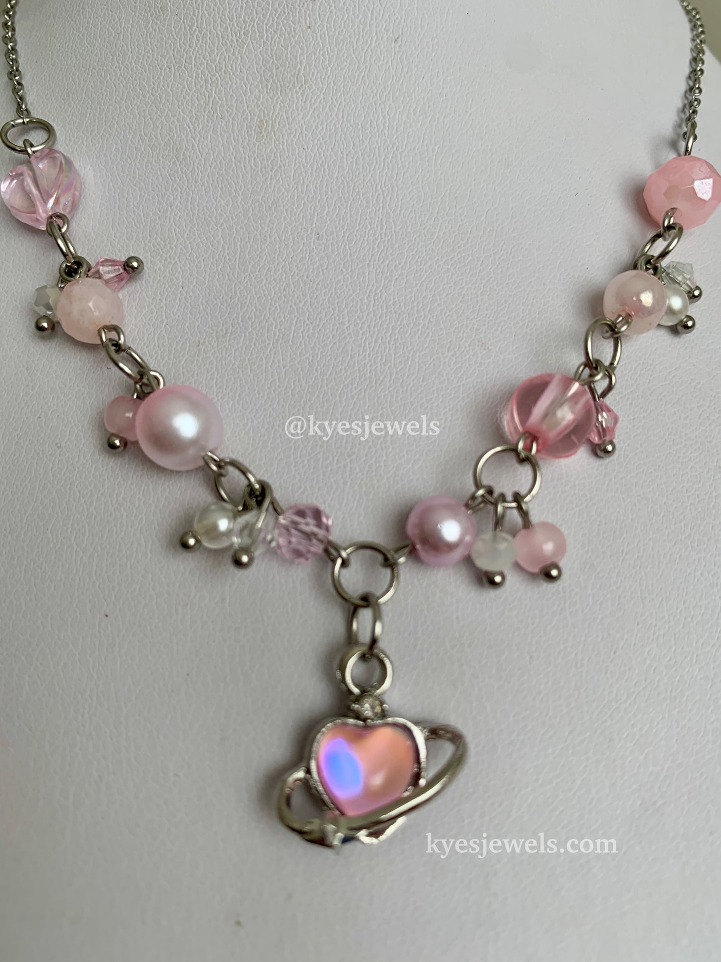 Pink Planet Necklace