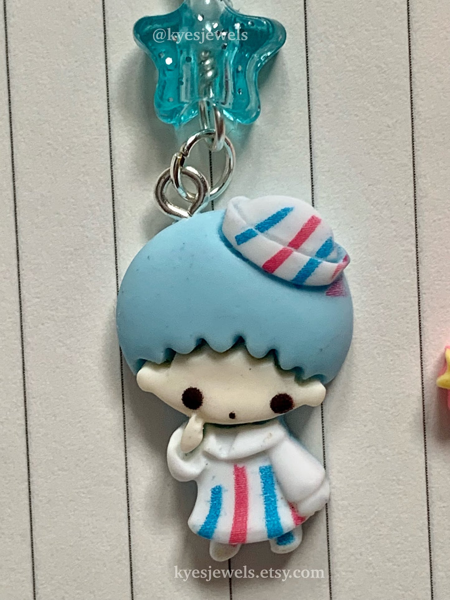 Twin Star Phone Charm