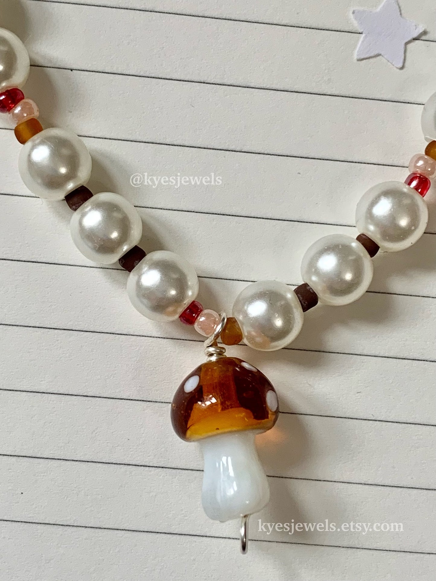 Pearl Mushroom Choker