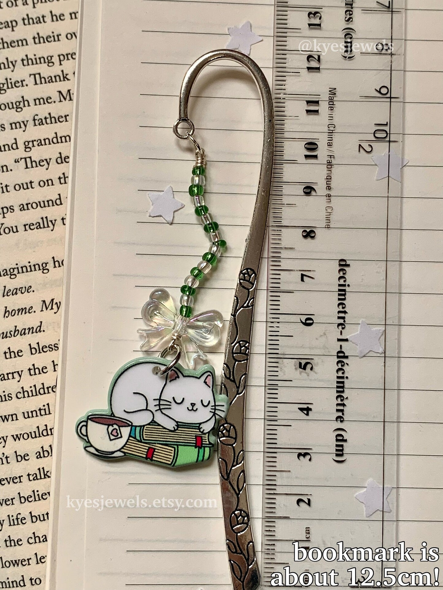 Green Cat Bookmark