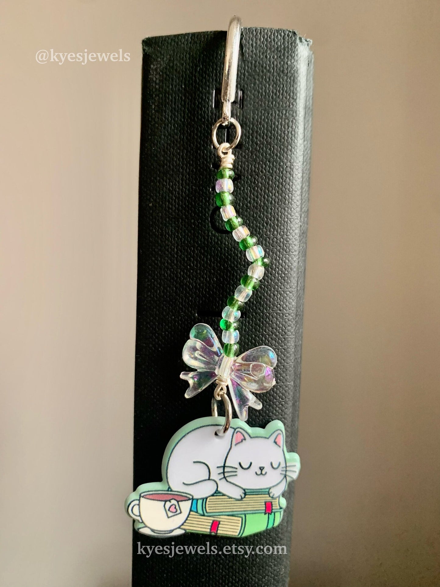 Green Cat Bookmark