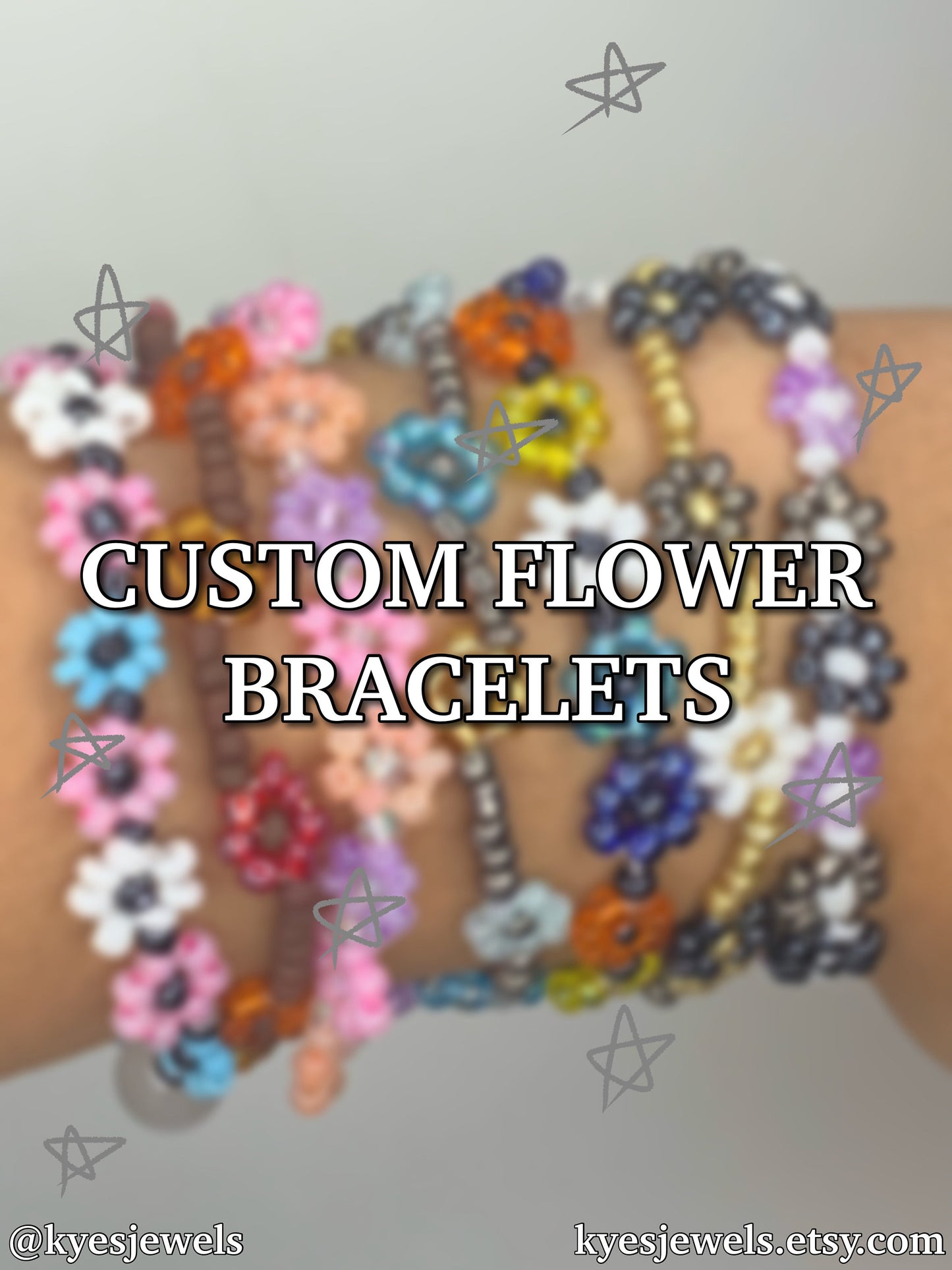 Pulsera de flores personalizada